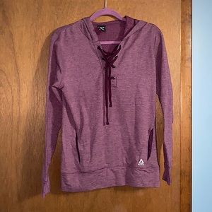 Purple Reebok light weight hooded sweater